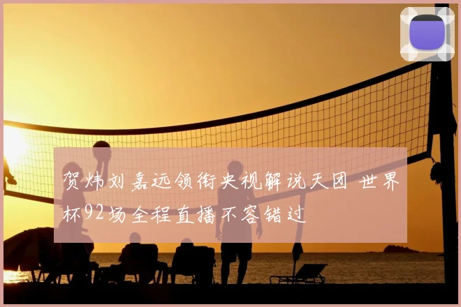 贺炜刘嘉远领衔央视解说天团 世界杯92场全程直播不容错过